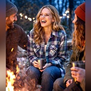 Soho threads sz LG fleece button down shaket